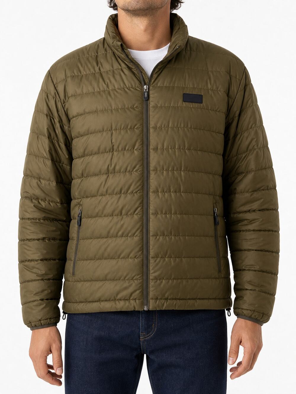 Patagonia Men Goose Down Quilted Puffer Jacket Olive Green Lg Style 84673FA12